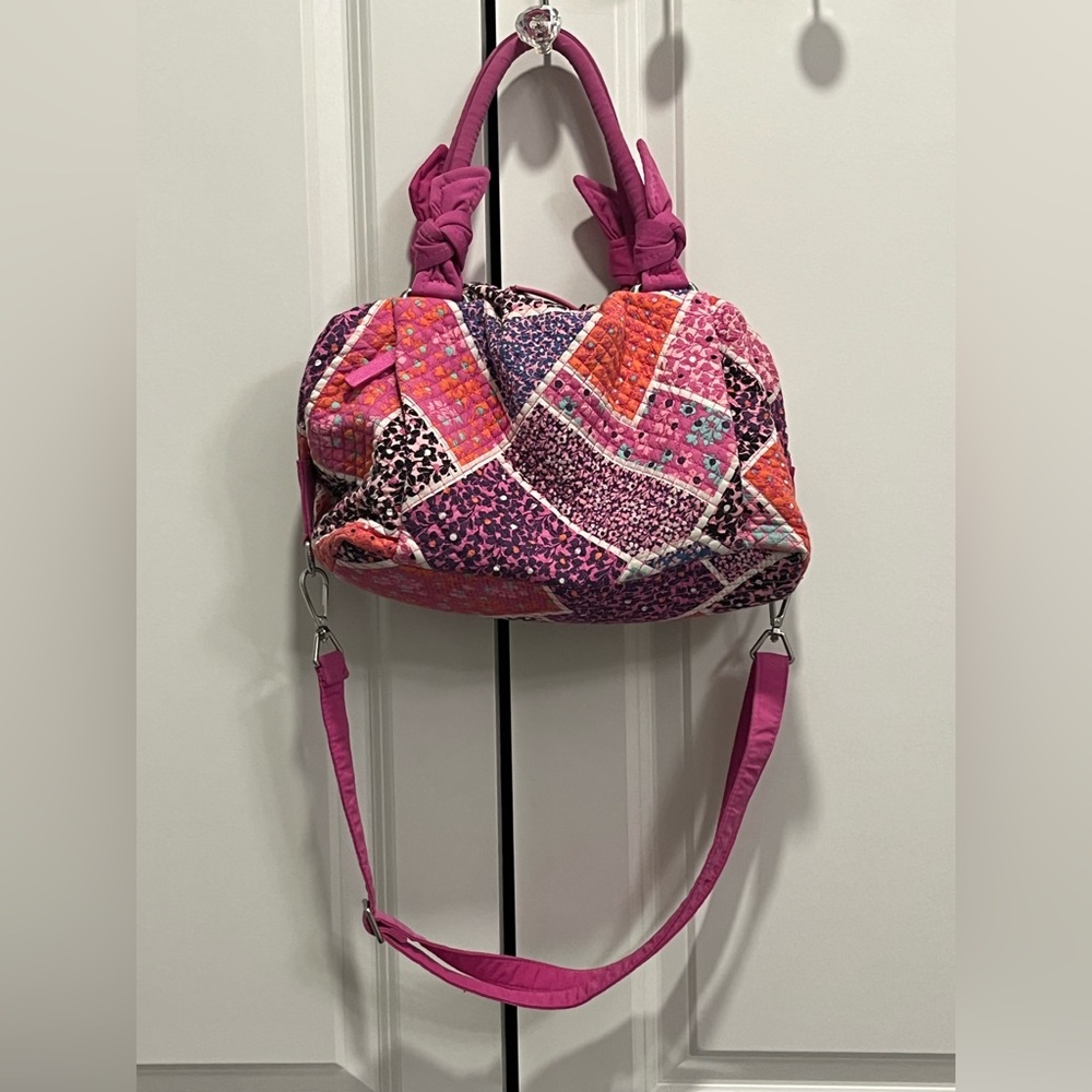 Vera Bradley Hadley Modern Melody Retired Travel Bag Satchel Crossbody Patchwork